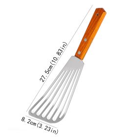 1pc Stainless Steel Frying Shovel For Eggs, Steak, Fish; Non-slip Frying Spatula
