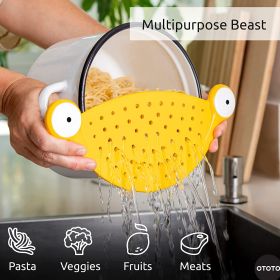 1pc Pasta Strainer - Cute Monster Eye Design - BPA Free Food Strainer - Noodle And Pot Strainer Kitchen Accessory Gift
