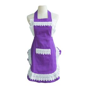 Halter Apron, French Maid Apron for Women, Vintage Apron with Lace