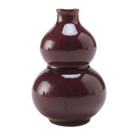 3.4oz Purple Brown Small Ceramic Jug Gourd; Wine, Juice, Water Jar, Antique Style Empty Flask