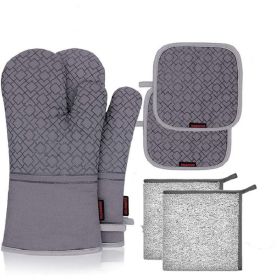 6 Pieces Non-Slip Pot Holders, Heat Resistant, Insulation Oven Mitts