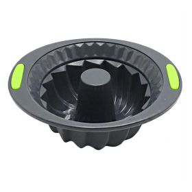 9" Silicone Bundt Cake Baking Pan, Cake Molds, Non-Stick Silicone Baking Molds with Metal Reinforced Frame More Strength Oven Safe