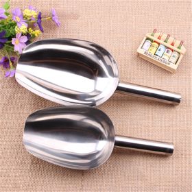 Multipurpose 2 PCS Stainless Steel Small & Large Ice Scooper for Freezer, Ice Machine Maker, Candy Scoop, Flour Scoop