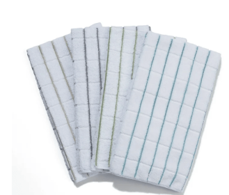 Mainstays, 4 Pack, Microfiber Stripe Kitchen Towels, White