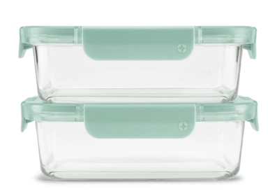Ello Color Lock 4 Piece 3.4 Cup Meal Prep Food Storage Container, Yucca