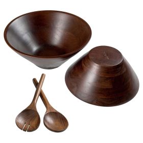 Wooden Bowls Set with Wooden Spoons Acacia Wood Soup Bowls with Servers Food safe Decorative Bowls for Home & Party Cute Bowls for Dips Sauce Ice