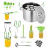 Canning Supplies Starter Kit 11 Pieces Stainless Steel Water Bath Canner