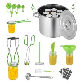 Canning Supplies Starter Kit 11 Pieces Stainless Steel Water Bath Canner