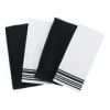 4-Pack Woven Kitchen Towels – Rich Black, 16"x26", Cotton Blend, Absorbent & Machine Washable
