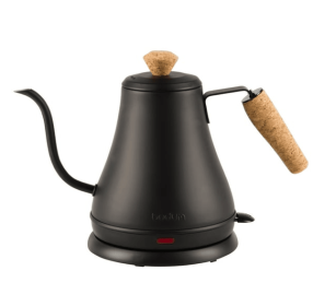 Bodum 8-Cup Electric Gooseneck Kettle, Black with Automatic Shut-off