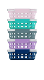 Ello Glass 3.4 Cup 27 Ounce Duraglass Food Storage Meal Prep Container Set, 10 Piece