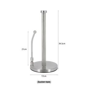 Paper Towel Holder Dispenser Standing with Weighted Base Spring Arm in Stainless Steel