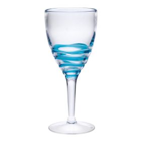 Swirl Acrylic Wine Glasses Set of 4 (12oz), BPA Free, Unbreakable Wine Glasses