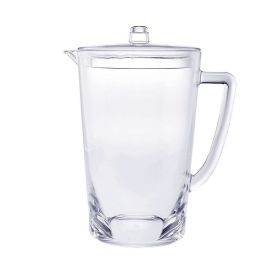 2.75 Quart Pitcher with Lid, Oval Halo Design Unbreakable Acrylic Pitcher with Spout BPA Free