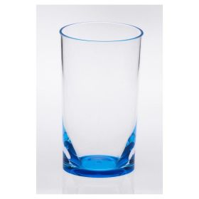 Oval Halo Acrylic Glasses Drinking Set of 4 Hi Ball (15oz), Plastic Drinking Glasses, BPA Free Cocktail Glasses, Drinkware Set