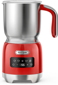 5-in-1 Ruby Electric Milk Foam, 5 settings Cold foam hot foam, Hot milk or hot chocolate LED touch control 400ML/13.5oz