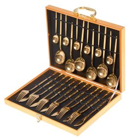 Flatware Set 24 Pieces Silverware Stainless Steel, Includes Knife, Fork, Spoon, Mirror Polished, Dishwasher Safe