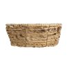 Round Water Hyacinth Woven Decorative Storage Basket, 10"D x 4"H