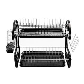 Multi Functional Black Plastic Edge Drying Rack (Option: Black Silver)