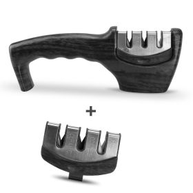 Sharpening Kitchen Tool Diamond Tungsten Steel (Option: Charcoal black set)