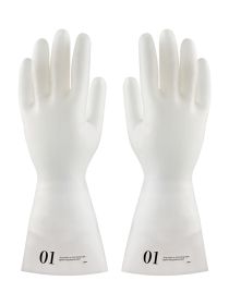Long, thick, light, nitrile latex dishwashing gloves, anti-slip & anti-rip (Option: 01 style-L)