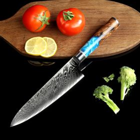 Pattern Kitchen Chef's Knife (Option: Blue handle with box)