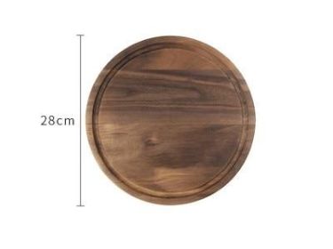 Black Walnut Wood Cutting Board, Creative Whole Tray Fruit Chopping Cutting Board (Option: Round)