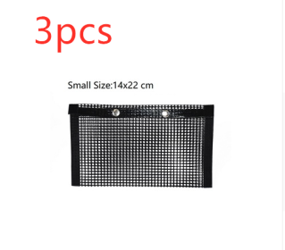 Reusable BBQ Grill Mesh Bag, Non-stick; Barbecue, Baking, Outdoor Picnic, Camping Tool (Option: 14x22 3pcs)