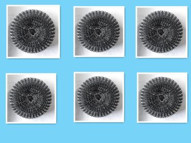 Kitchen Soap Dispensing Palm Brush Cleaner, Push-type Brush (Option: Steel ball 6pcs)