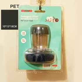 Kitchen Soap Dispensing Palm Brush Cleaner, Push-type Brush (Option: B Plastic packing)