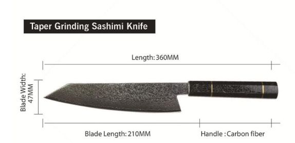 Pattern Kitchen Chef's Knife (Option: Carbon fiber handle)
