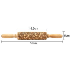 Rolling Pin Themed / Christmas Embossing (Option: B 35CM)