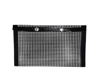 Reusable BBQ Grill Mesh Bag, Non-stick; Barbecue, Baking, Outdoor Picnic, Camping Tool (Option: Black 24x14cm)