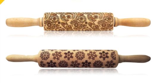 Rolling Pin Themed / Christmas Embossing (Option: Snowflake+B 35cm)