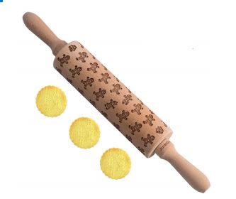 Rolling Pin Themed / Christmas Embossing (Option: 8style 43cm)