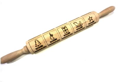 Rolling Pin Themed / Christmas Embossing (Option: 9style 43cm)