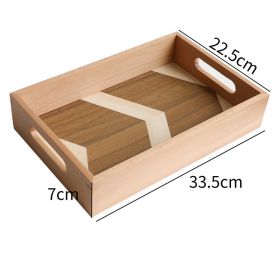 Wooden Tray for serving, transporting, decoration (Option: C)