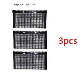 Reusable BBQ Grill Mesh Bag, Non-stick; Barbecue, Baking, Outdoor Picnic, Camping Tool (Option: 22x27 3pc)