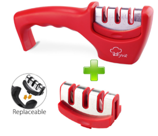 Sharpening Kitchen Tool Diamond Tungsten Steel (Option: Red Set)