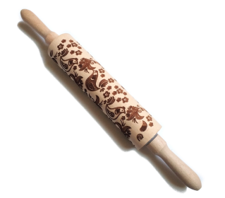 Rolling Pin Themed / Christmas Embossing (Option: Birds43cmx5cm)