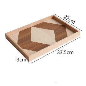 Wooden Tray for serving, transporting, decoration (Option: B)