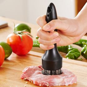 Meat Tenderizer Needle, Top Profession Meat Tenderizer Needle With Stainless Steel Kitchen Tools Cooking Accessories (Color: Black)