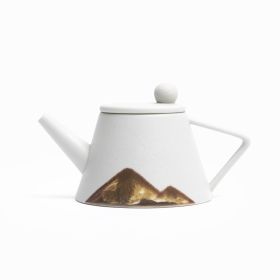 Teapot; Ceramic, Single Pot Japanese Underglaze Color Set Household (Color: White)