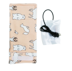 USB Milk / Water Warmer Travel / Stroller Insulated Bag/Cover Portable Baby Bottle Warmer, Baby Food Warmer (Option: Pink Polar bear)