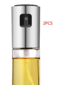Healthy Kitchen Spray Bottle Dispenser for Cooking Oil, Vinegar & Other Liquids (Option: Silver 2PCS)