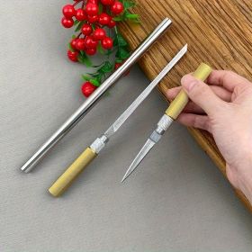 Long Gold Knife Set with Protective Stick for Storage (Option: Gold hoop stick)