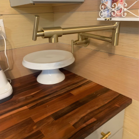 Gold Pot Filler Faucet, Wall Mount, Kitchen Folding Faucet With Double Joint Swing Arms, Two Handle Design (Option: Brushed Gold)