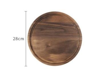 Black Walnut Wood Cutting Board, Creative Whole Tray Fruit Chopping Cutting Board (Option: Round)