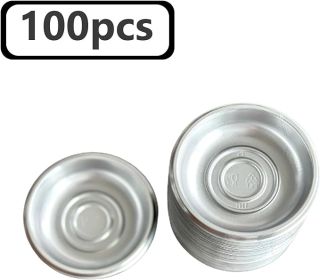 100 Pcs Plastic Disposable Sauce Dishes, Dipping Soy Sauce, Seasoning Bowls, Mini Condiment or Appetizers (Color: Silver)