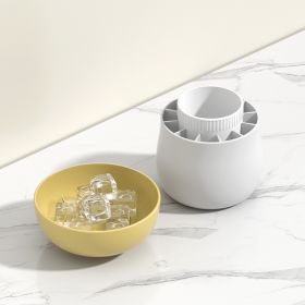 Ice Block Mold Silicone Ice Cup, Grid Box Durable, Easy to Use Bucket, Homemade Crushed Ice Maker (Color: Yellow)